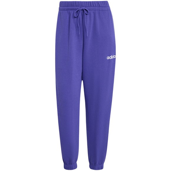Spodnie damskie adidas Essentials Linear French Terry Cuffed fioletowe KF8363