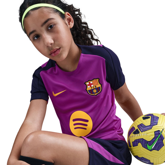Koszulka dla dzieci Nike FC Barcelona Strike fioletowa HJ7831 552