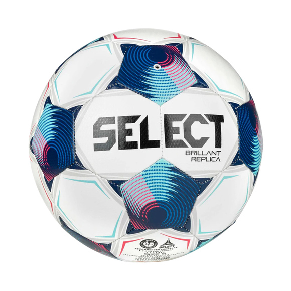 Piłka nożna Select Brillant Replica v25 biało-niebieska 19349 