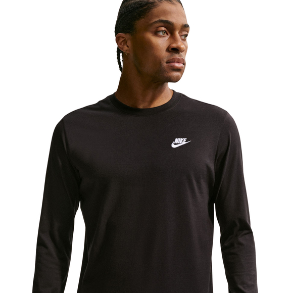 Koszulka męska Nike Club Tee LS czarna AR5193 010