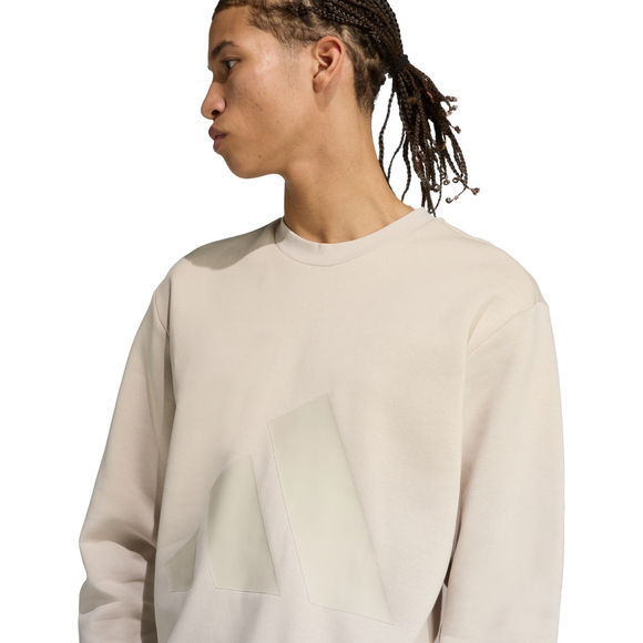 Dres męski adidas Sportswear Big Logo Fleece Colorblock beżowy JX5572