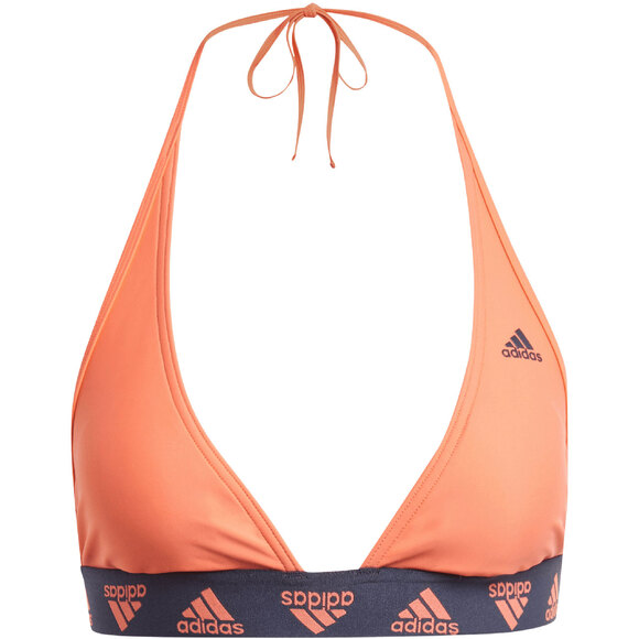 Kostium kąpielowy damski adidas Neckholder pomarańczowo-szary HR4397