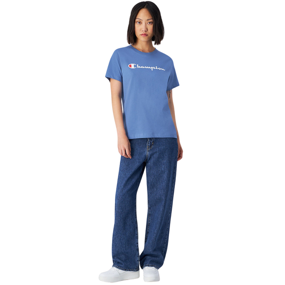 Koszulka damska Champion SS Tee niebieska 117534 BS099