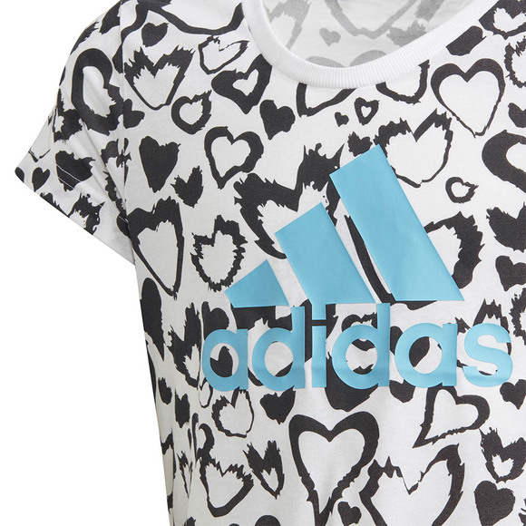 Koszulka dla dzieci adidas Must Haves Graphic Tee biała GE0937