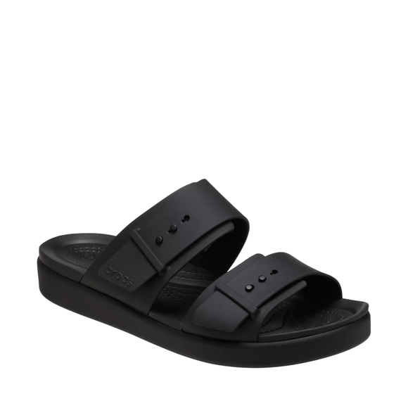 Klapki damskie Crocs Brooklyn Buckle Low czarne 211215 001