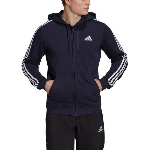 Bluza męska adidas Essentials Full-Zip Hoodie granatowa GK9033