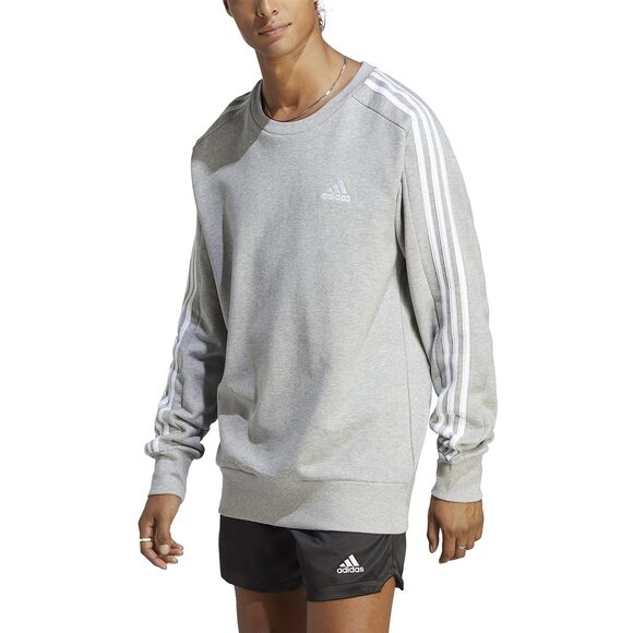 Bluza męska adidas Essentials French Terry 3-Stripes szara IC9319