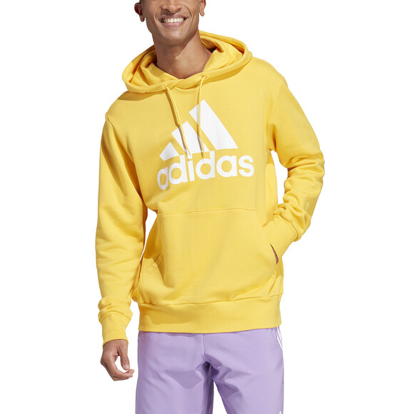 Bluza męska adidas Essentials French Terry Big Logo Hoodie żółta IC9834