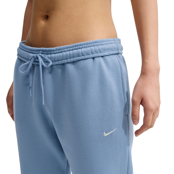 Spodnie damskie Nike Studio Fleece jasnoniebieskie IM8076 486