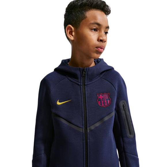 Bluza dla dzieci Nike FC Barcelona Tech Fleece granatowa II3722 498
