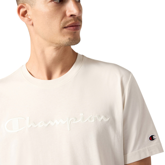 Koszulka męska Champion SS Tee kremowa 220273 WW056