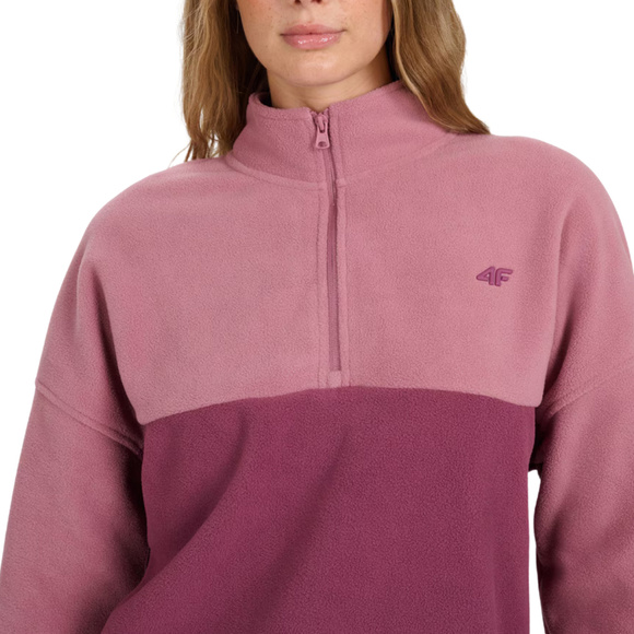 Bluza polarowa damska 4F F421 ciemny róż 4FWAW25TFLEF421 53S