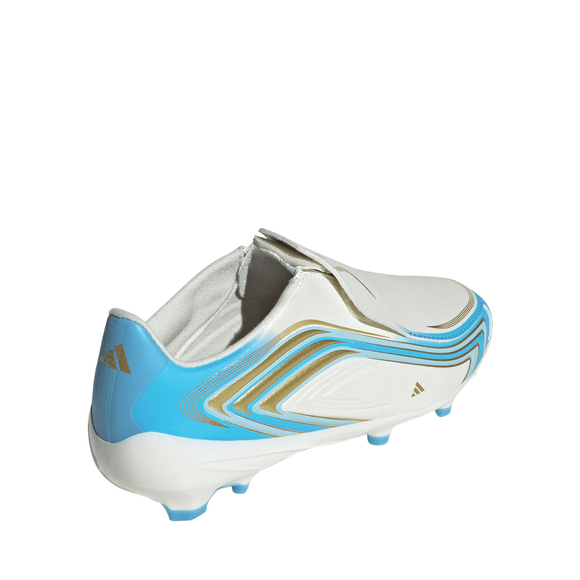 Buty piłkarskie dla dzieci adidas F50 Messi League LL FG biało-niebieskie IH1907