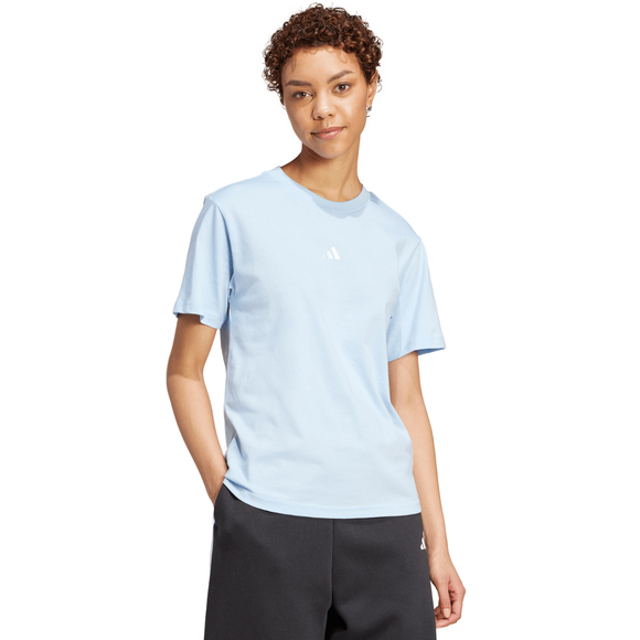 Koszulka damska adidas Essentials Small Logo jasnoniebieska JY4962