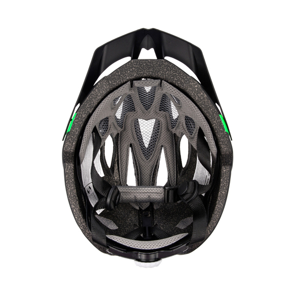 Kask rowerowy Meteor Gruver L 58-61 cm czarno-zielony 24746