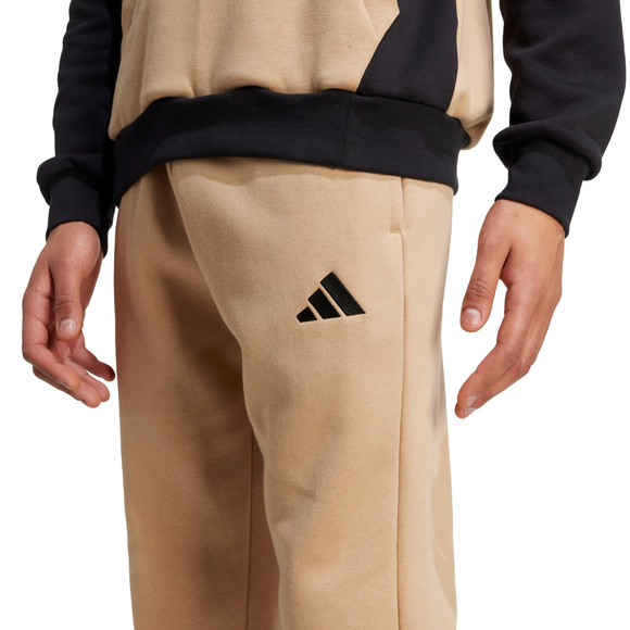 Dres męski adidas Sportswear Fleece Colorblock Hooded beżowy KB5265