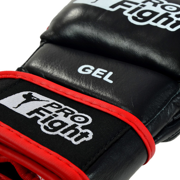 Rękawice MMA Gloves Profight skóra czarny  