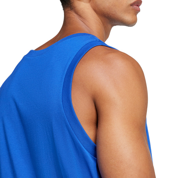 Koszulka męska adidas Essentials Small Logo Tank niebieska JE8978