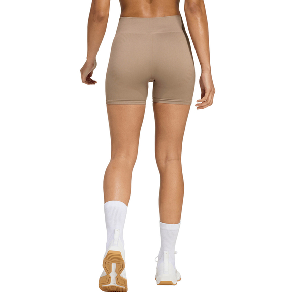 Spodenki damskie adidas Workout Essentials 4 inch beżowe JX3926
