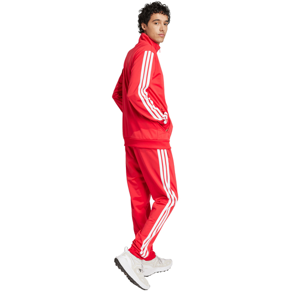 Dres męski adidas Sportswear Basic 3-Stripes Tricot czerwony JX8731