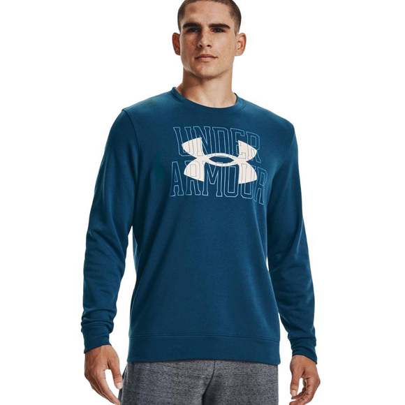 Bluza męska Under Armour UA Rival Terry Logo Crew niebieska 1370391 458