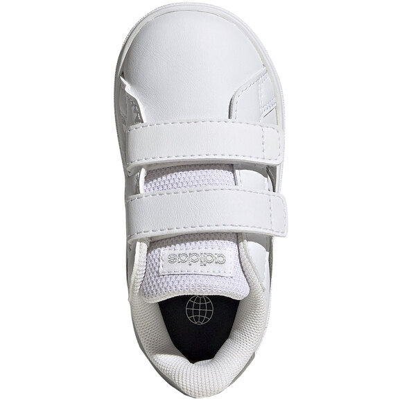 Buty dla dzieci adidas Grand Court 2.0 CF biało-srebrne GW6526