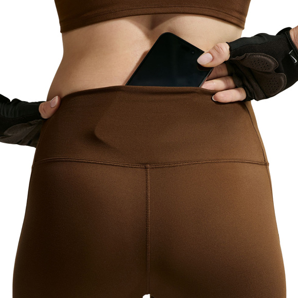 Legginsy damskie Nike One 7/8 brązowe FN3241 212