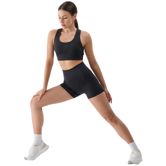 Legginsy damskie krótkie 4F FNK F021 głęboka czerń 4FRSS25TFSTF021 20S