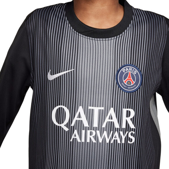 Koszulka dla dzieci Nike PSG Goalkeeper Stadium 2025/26 czarna HJ5267 010
