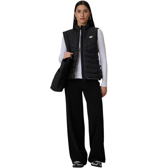 Kamizelka damska 4F F347 głęboka czerń 4FWSS26TVJAF347 20S