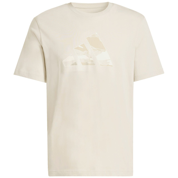 Koszulka męska adidas Camo Modern Logo Graphic beżowa JZ7495