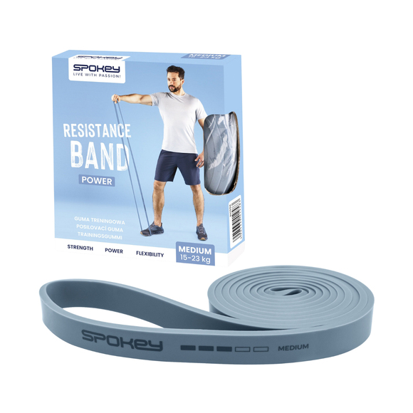 Guma Fitness Spokey Power medium niebieska 941958