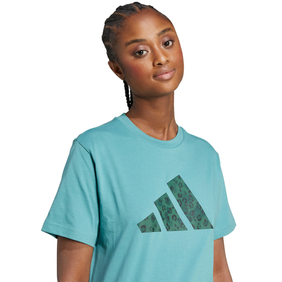 Koszulka damska adidas Animal Graphic zielona JV8535