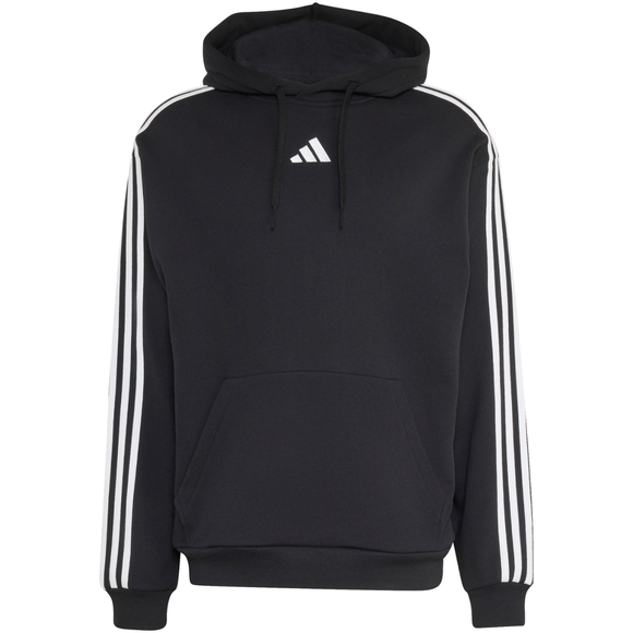 Bluza męska adidas Essentials 3-Stripes French Terry Hoodie czarna KY6605