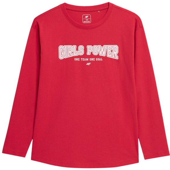 Koszulka dla dziewczynki 4F czerwona HJZ22 JTSDL002 62S