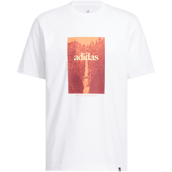 Koszulka męska adidas Waterfall Graphic biała KH0398