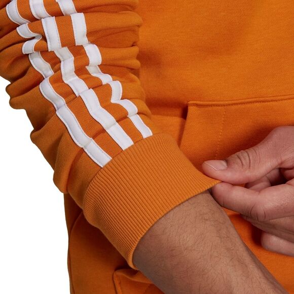 Bluza męska adidas 3-Stripes Fleece Hoodie pomarańczowa H12188
