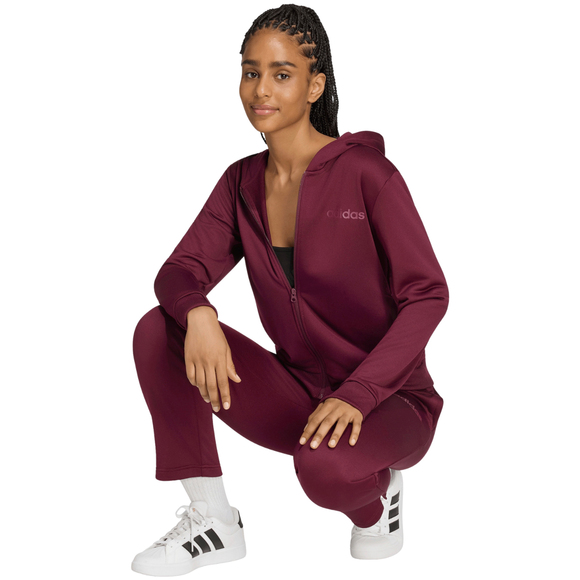 Dres damski adidas Essentials Linear bordowy KQ7588