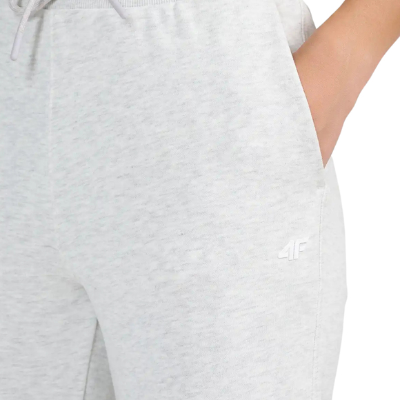 Spodnie damskie 4F CAS F1659 chłodny jasny szary melanż 4FWMM00TTROF1659 27M