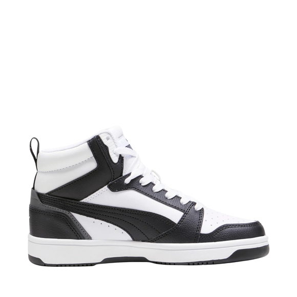 Buty dla dzieci Puma Rebound V6 Mid biało-czarne 393831 01