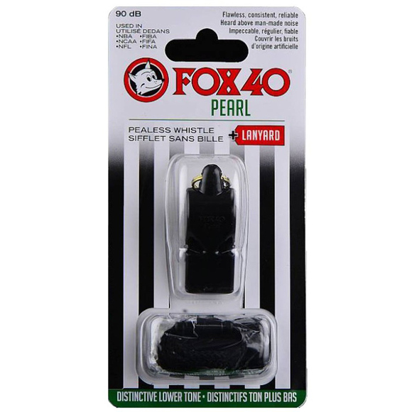 GWIZDEK FOX 40 PEARL czarny + SZNUREK 9701-0008  