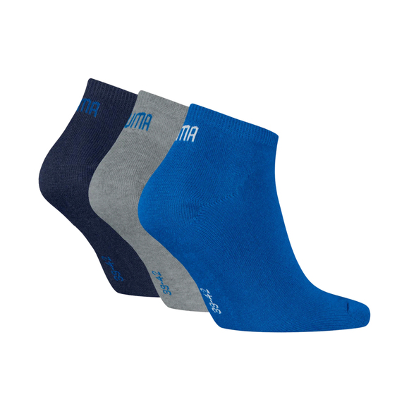 Skarpety Puma Sneaker Plain 3 pak granatowe, szare, niebieskie 938624 12