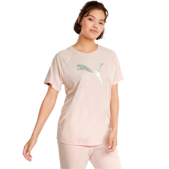 Koszulka damska Puma Evostripe Tee różowa 589143 36