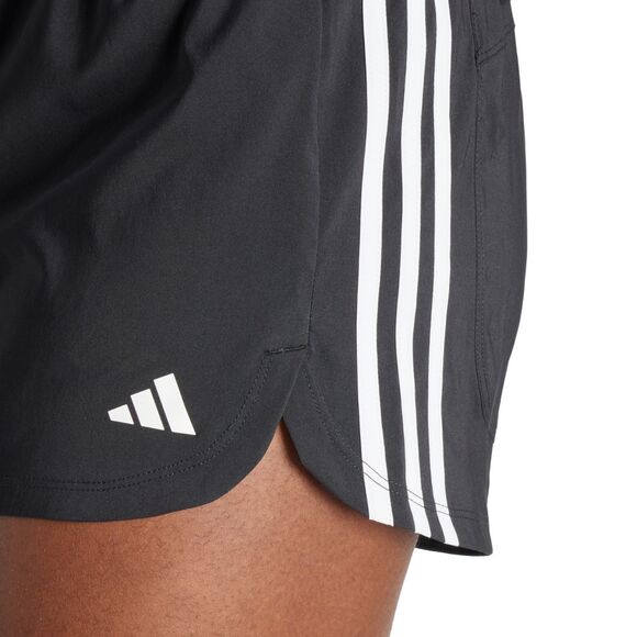 Spodenki damskie adidas Pacer Training 3-Stripes Woven High-Rise czarne IT7760