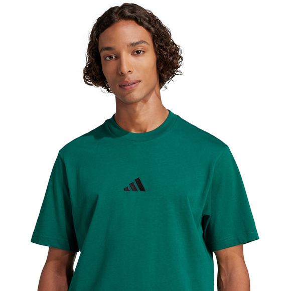 Koszulka męska adidas Essentials Small Logo Single Jersey zielona JF1096