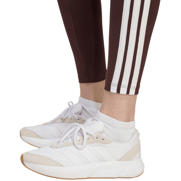 Legginsy damskie adidas Essentials 3-Stripes Cotton brązowe JY3177