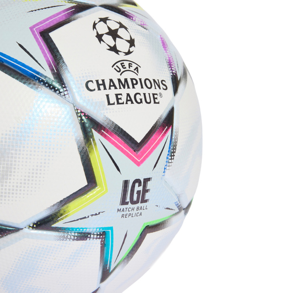 Piłka nożna adidas UCL 26/27 League biało-błękitna / kolorowa KE9765