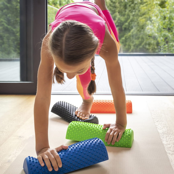 Półwałek Fizjo Spiky do masażu Tullo niebieski REF856