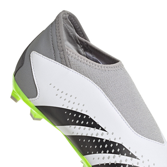 Buty piłkarskie dla dzieci adidas Predator Accuracy.3 Laceless FG biało-szare IF2265