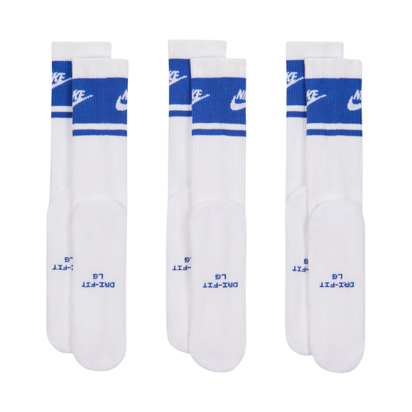 Skarpety Nike Everyday Elevated Crew 3 pary biało-niebieskie IM7949 904